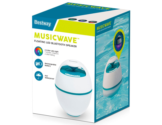 Плавающая Bluetooth колонка с Led-подсветкой, BestWay
