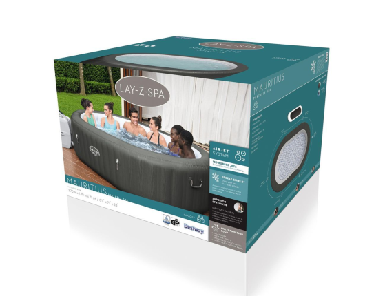 Надувной СПА бассейн Bestway LAY-Z-SPA Mauritius Smart с аэромассажем, 270х180x71 см
