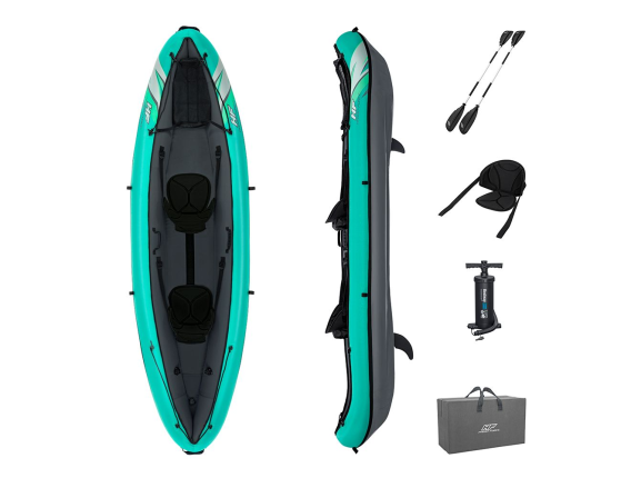Надувная байдарка BestWay Ventura Elite X2 с веслами и насосом, 330х86 см