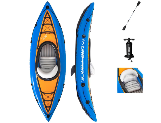 Надувная байдарка BestWay Champion X1 с веслом и насосом, 275х81 см