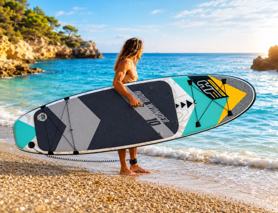 Надувная доска для SUP-бординга Бествей Водная Прогулка трансформер (Bestway Aqua Wander Convertible), 305 x 84 x 12 см
