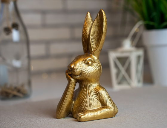 Декоративная фигурка ВДОХНОВЕННЫЙ КРОЛИК, полистоун, 17 см