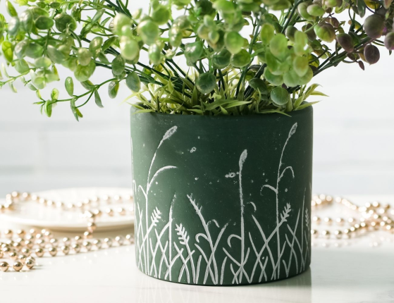 Кашпо ФЛОРА СЭРА: ПОЛЯНА, керамика, 14х13 см