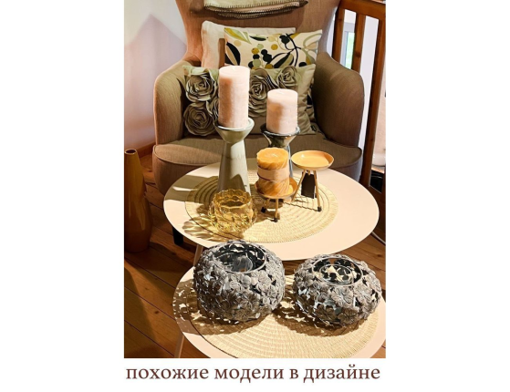 Декоративная свеча ЭССЕНШИАЛ УАЙТ, 14х7 см