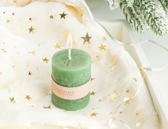 Декоративная свеча ЭССЕНШИАЛ ГРИН, 5х4 см