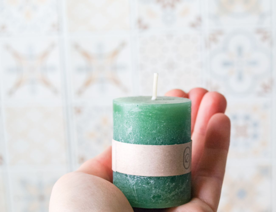 Декоративная свеча ЭССЕНШИАЛ ГРИН, 5х4 см
