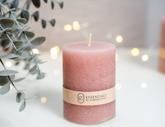 Декоративная свеча ЭССЕНШИАЛ ПИНК, 8х6 см