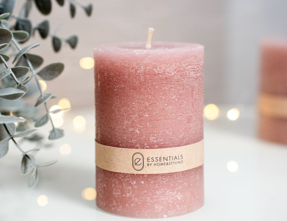 Декоративная свеча ЭССЕНШИАЛ ПИНК, 10х7 см