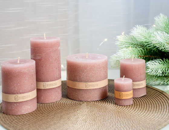 Декоративная свеча ЭССЕНШИАЛ ПИНК, 10х7 см