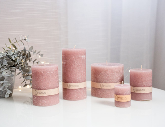 Декоративная свеча ЭССЕНШИАЛ ПИНК, 10х7 см