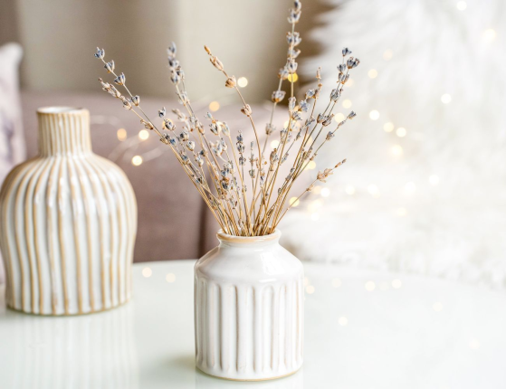 Декоративная ваза ЛОРИН, керамика, белый, 10 см