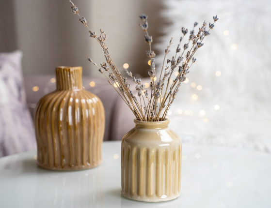 Декоративная ваза ЛОРИН, керамика, кремовый, 10 см