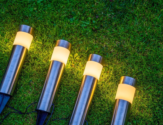 Набор садовых светильников ЖАРДИН, 37 см, 4 шт., уличные