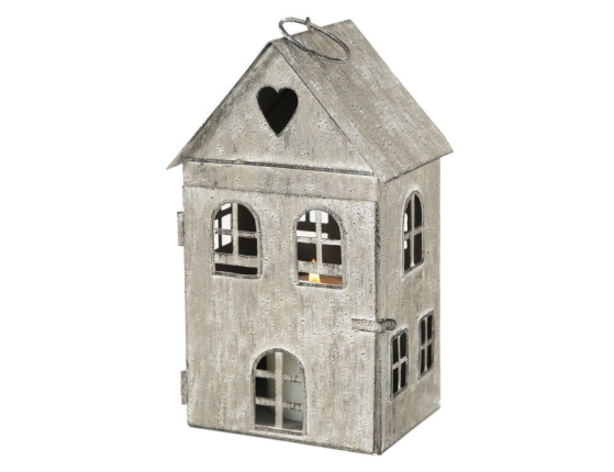 Набор новогодних подсвечников-домиков В ГОСТЯХ У СКАЗКИ, металл, 12-34 см, 3 шт.