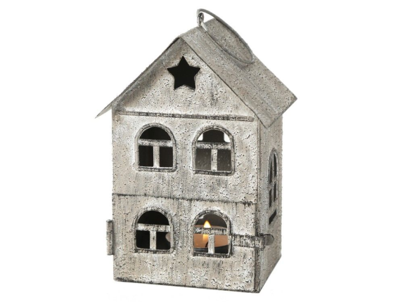 Набор новогодних подсвечников-домиков В ГОСТЯХ У СКАЗКИ, металл, 12-34 см, 3 шт.