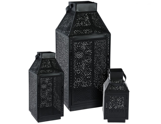 Набор фонарей АЖУРНЫЕ ТЕНИ, металл, 20-38 см, 3 шт.