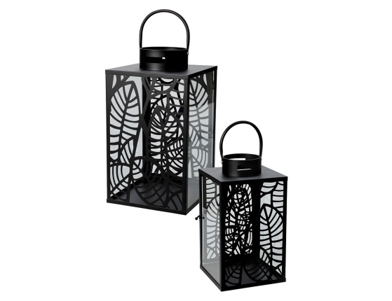 Набор фонарей-подсвечников КАДУТА ФОЛИ, металл, 41 и 50 см, 2 шт.