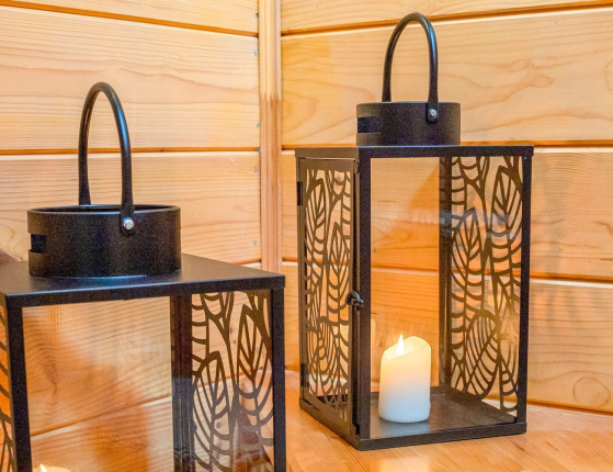 Набор фонарей-подсвечников КАДУТА ФОЛИ, металл, 41 и 50 см, 2 шт.