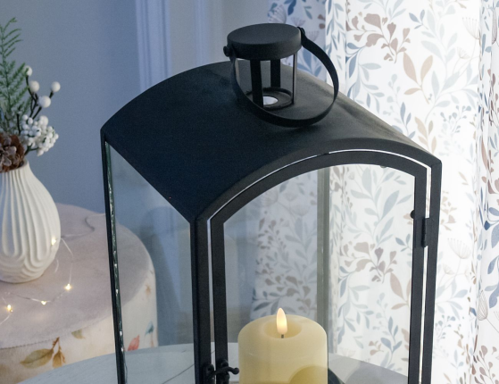 Декоративный фонарь-подсвечник ФЛЕКСОН, металл, чёрный, 45 см