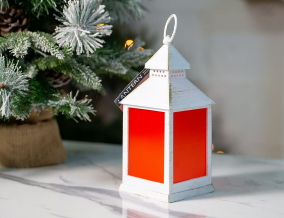 Декоративный фонарь ГУСТАВ, светлый, имитация живого пламени, 24х10 см, таймер, пластик, батарейки