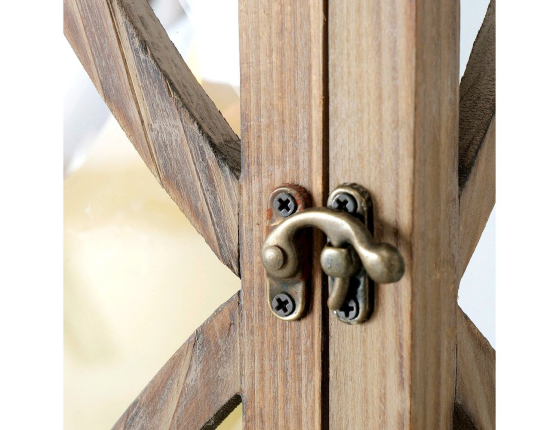 Набор подсвечников-фонарей ЯСЕНЕВЫЕ ДОМИКИ, дерево 35-50 см, 2 шт.