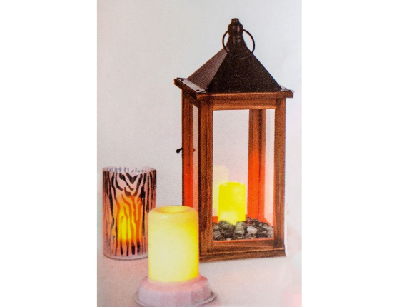 Универсальная лампа-подсветка  БЛЕЙЗ, имитация живого пламени, для подсвечников и фонарей , пластик