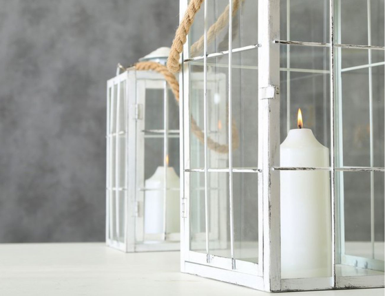 Набор декоративных подсвечников-фонарей РЕТТАНГОЛО, стекло, металл, 35 см и 45 см, 2 шт.