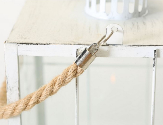 Набор декоративных подсвечников-фонарей РЕТТАНГОЛО, стекло, металл, 35 см и 45 см, 2 шт.