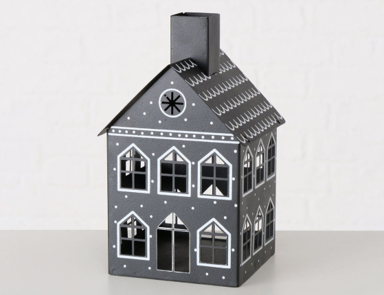 Декоративный подсвечник-домик ДИЗЕНЬЯТО малый, металл, 22 см