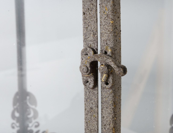 Набор металлических подсвечников-фонарей ПОМПЕИ, металл, стекло, 40-58 см, 2 шт.