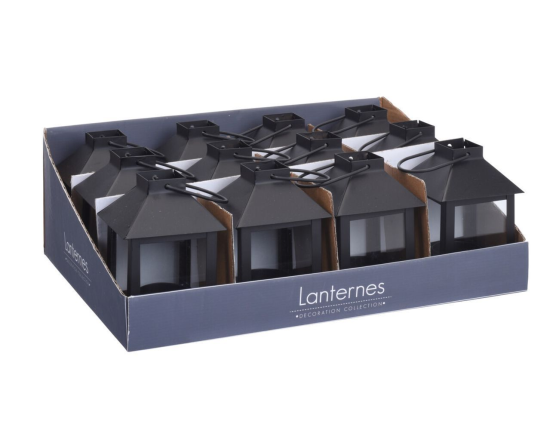 Подсвечник-фонарик БИЛЬБО, металл, чёрный, 17 см