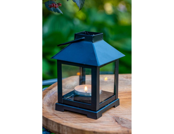 Подсвечник-фонарик БИЛЬБО, металл, чёрный, 17 см