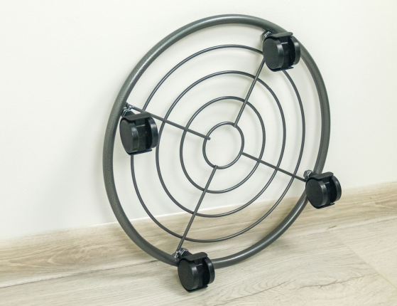 Подставка для цветов ЛЕТИР, на колёсиках, металл, 35 см