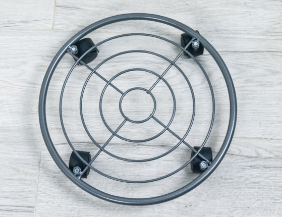 Подставка для цветов ЛЕТИР, на колёсиках, металл, 35 см