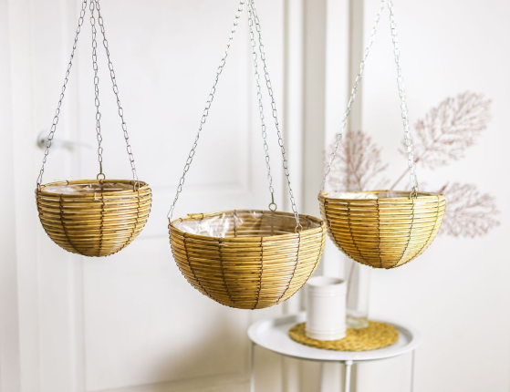 Набор подвесных кашпо РАТТАН САСП, 3 шт.
