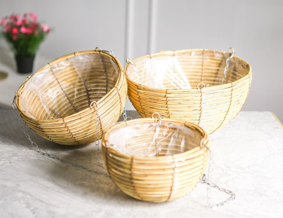 Набор подвесных кашпо РАТТАН САСП, 3 шт.