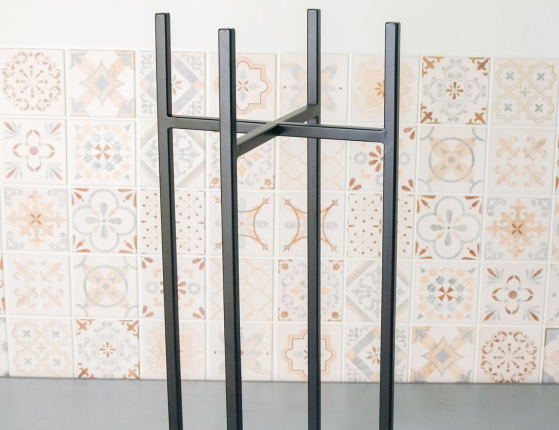 Подставка для растений АСКОТ, металл, чёрная, 24х55 см