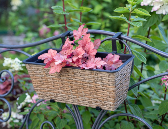 Подвесное кашпо для балкона АГГЕРБИ, ива-ротанг, бежевый, 39х18 см