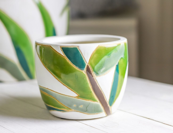 Набор декоративных кашпо МЕЛОДИЯ РАСТЕНИЙ, керамика,14-26 см, 3 шт.