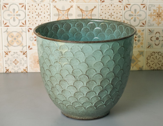 Декоративное кашпо АЛЬБОРАН, металл, 32х27 см