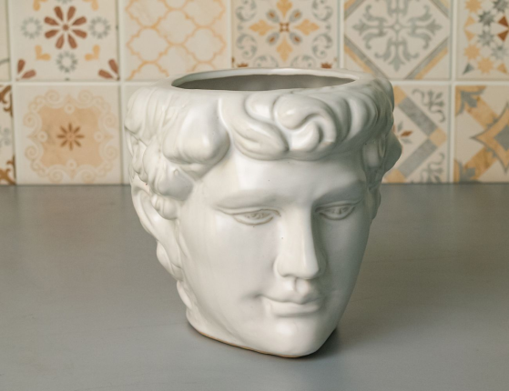 Декоративное кашпо АППОЛОН, керамика, 18х16 см