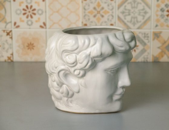 Декоративное кашпо АППОЛОН, керамика, 18х16 см