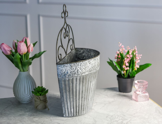 Настенное подвесное кашпо ФЭР, металл, 45 см