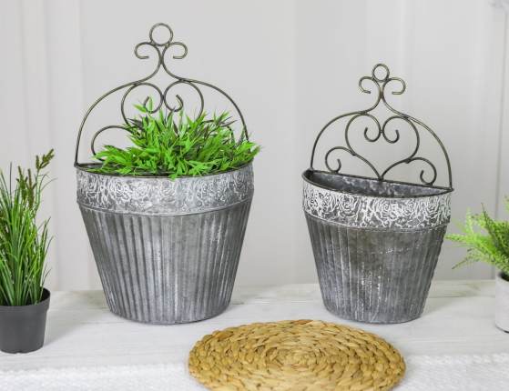 Настенное подвесное кашпо ФЭР, металл, 45 см