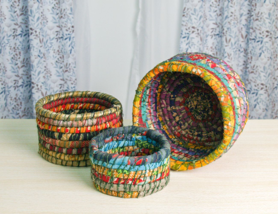 Набор корзин ПЭЧВОРК, хлопок, 3 шт.