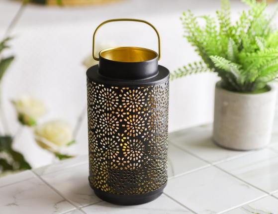 Подсвечник-фонарь ЛИНДР, металл, 16 см