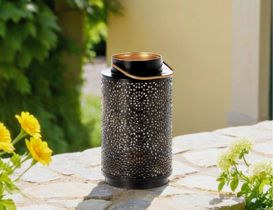 Подсвечник-фонарь ЛИНДР, металл, 16 см