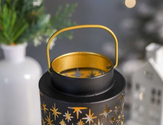 Подсвечник-фонарь ЛАММЕ, металл, 16 см