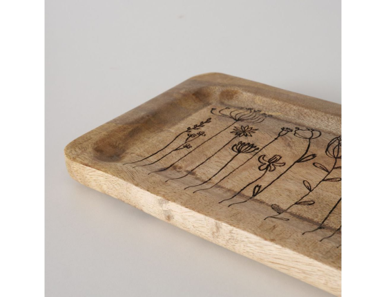 Деревянный поднос ФИОРИ СЕЛВАТИЧИ, большой, 40х13 см