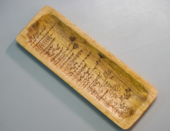 Деревянный поднос ФИОРИ СЕЛВАТИЧИ, средний, 35х13 см